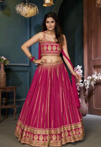 Shastay collection: Pink sequins work Lehenga