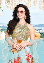 Shivali readymade - baby blue floral Lehenga