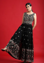 Black embroidered jumpsuit