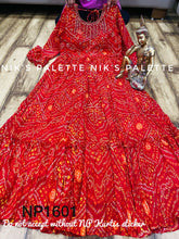Niks collection - red bandhani gown with lots of flair