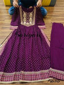 Karigari collection: wine Nayra cut anarkali