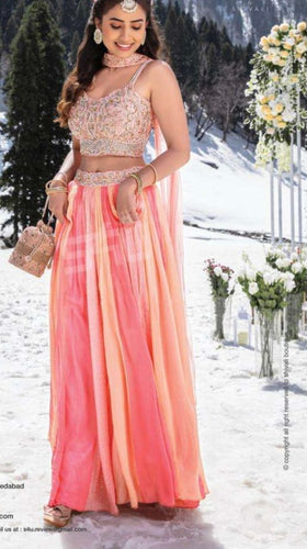 Wedding phera album - peachy pink Lehenga