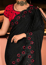 Swarovski designer saree collection: black saree