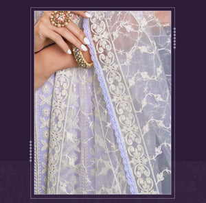 Amora: Lucknowi style pastel suits - plus size