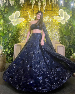 Midnight blue Lehenga