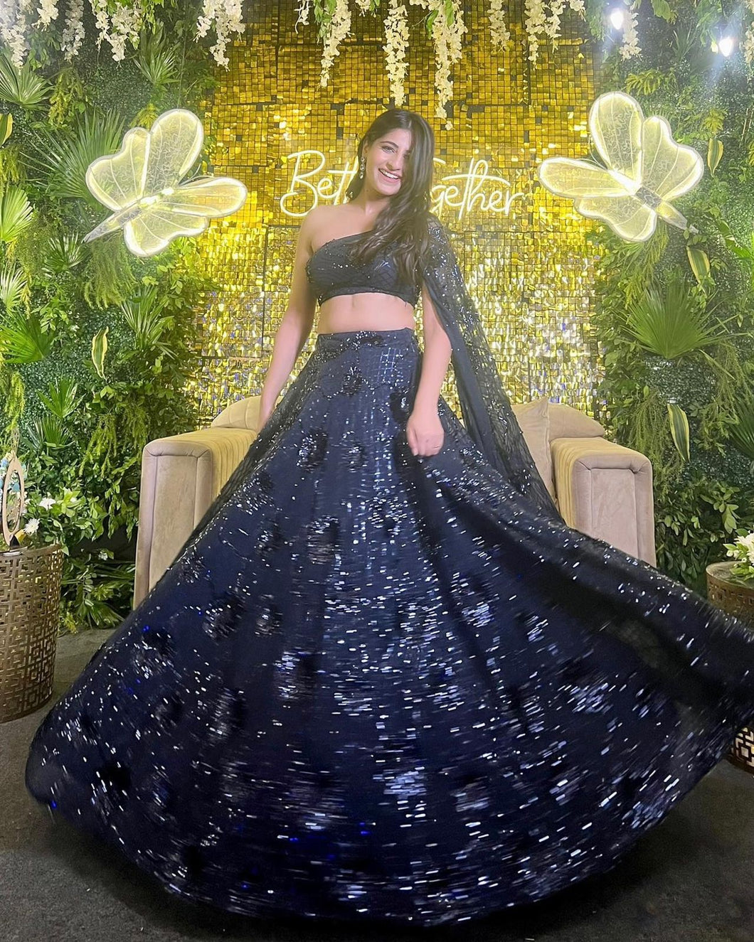 Midnight blue Lehenga