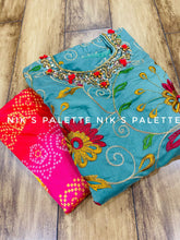 Niks collection: Blue floral and bandhani