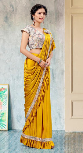 Ready to wear Lycra saree