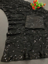 Celebrity inspired sequinned saree