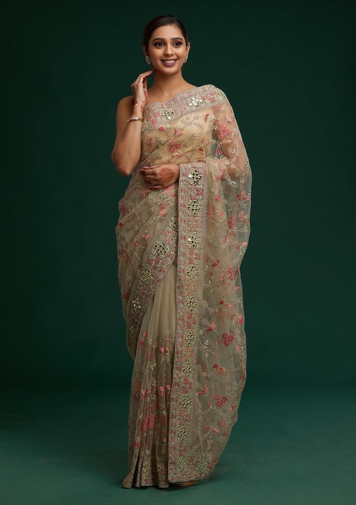 Royal look - Organza silk saree