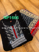 Niks collection - black badla work anarkali, plus size option