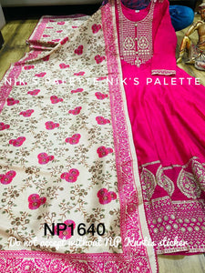 Niks collection - pink silk anarkali