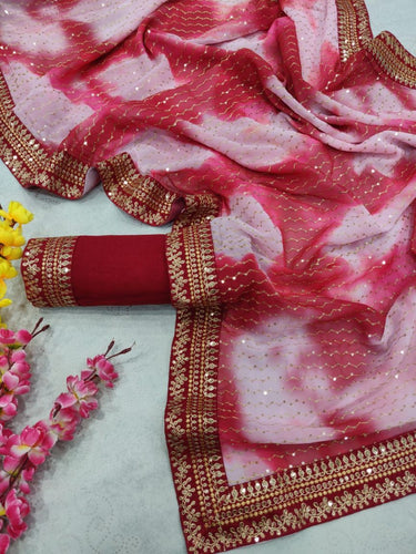 Shibori print saree