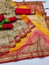 Half and half bandhani saree collection