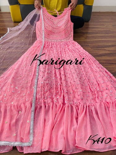 Karigari collection: neon pink anarkali