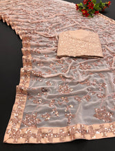 Celebrity inspired sequinned saree