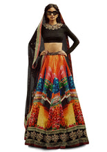 Multicolour Bangalore silk Lehenga