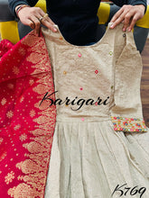 Karigari collection: stone silk anarkali
