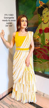 Chic style ready to wear ruffle saree