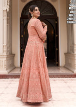 Janisha - readymade peach anarkali