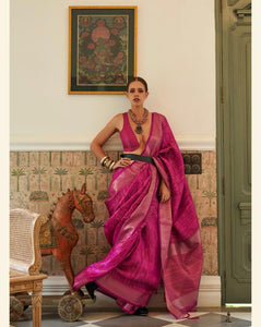 Organza silk two tone saree collection