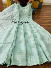 Karigari collection: Sea green chanderi gown