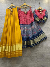 Bandhani gaji silk stitched Lehenga