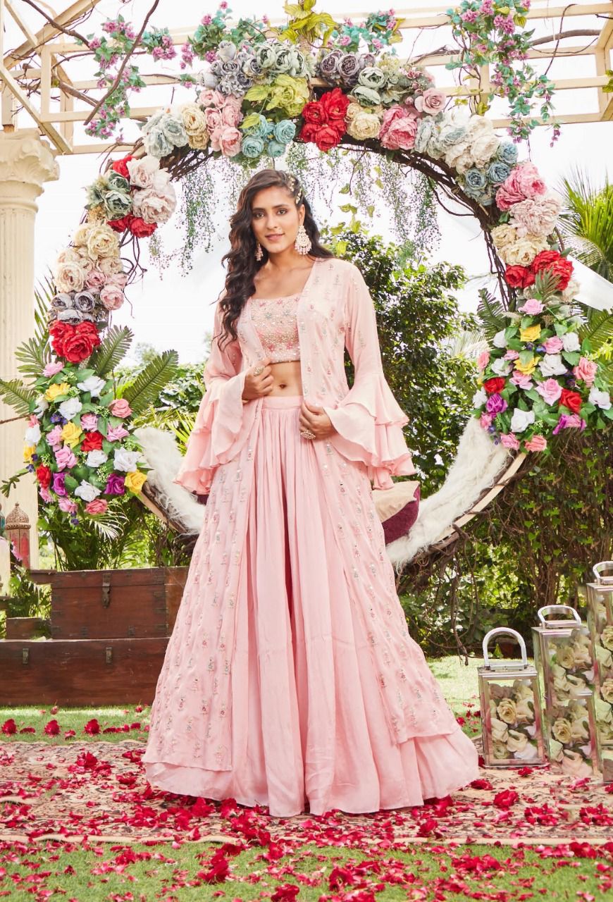 Lehenga with koti style - readymade