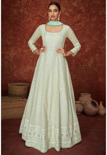 Mint green gown