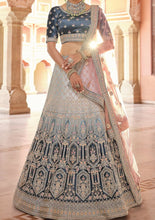 Elna wedding Lehengas: navy blue