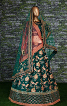 Sabyasachi inspired green royal look Lehenga (with 2 dupattas)