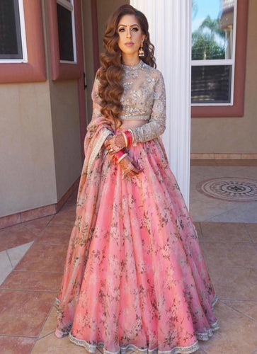 Sabyasachi inspired floral lehengas - pink