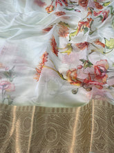 Pichwai print saree - pastel colours