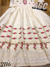 AGC collection: White cambric cotton anarkali