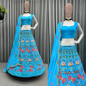 Yankita Kapoor inspired blue Lehenga