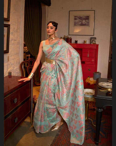 Kaazi silk floral saree