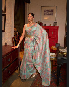 Kaazi silk floral saree