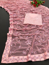 Celebrity inspired sequinned saree