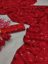 Celebrity box style sequins saree