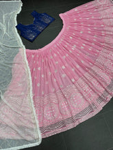 A perfect combination - Blue and pink Lehenga