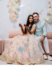 Floral sequins Lehenga