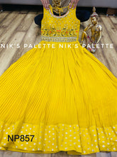 Niks collection: yellow pleated anarkali