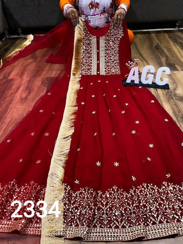 AGC collection - red anarkali