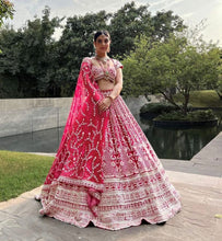 Rani pink partywear silk Lehenga