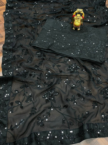 Celebrity inspired sequinned saree