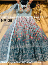 Niks collection - blue floral readymade Lehenga