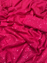 Celebrity inspired rani pink sequinned saree