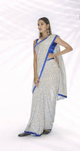 Off white party wear sequins saree