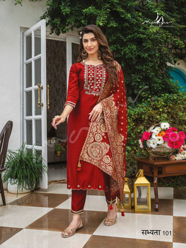 Safa - silk suits with banarasi dupatta (also in plus size)