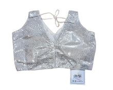 Silver sequinned blouse